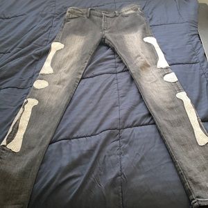 Stretch Skeleton Denim - Vintage Black